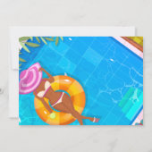 Pool Party - Meisje met foto Kaart (Achterkant)