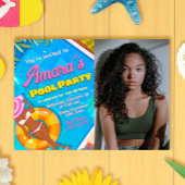 Pool Party - Meisje met foto Kaart