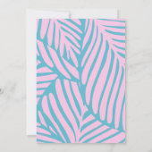 Pool Party Meisje, Roze Verjaardagsfeestuitnodigin Kaart (Achterkant)