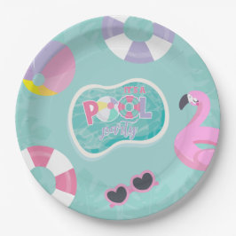 Pool party Meisje Verjaardag Papieren Bordje