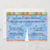 Pool party - meisjes verjaardagsuitnodiging kaart (Voorkant)