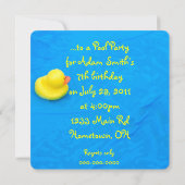 Pool Party met gele eenden Kaart (Achterkant)