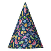 Pool Party | Moderne zomerdag met gemarmerde verja Feesthoedjes (Achterkant)