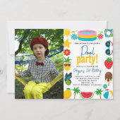 Pool Party | Moderne zomerdag met gemarmerde verja Kaart (Voorkant)