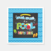 Pool Party Napkin - Boy BL Servet (Voorkant)