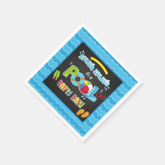 Pool Party Napkin - Boy BL Servet (Hoek)