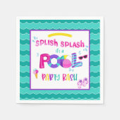 Pool Party Napkin - Girl WH Servet (Voorkant)