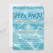 Pool Party Nautical Summer Aqua Oranje en White Kaart (Voorkant)
