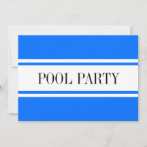 POOL PARTY Nautisch Blauw Wit Racing Stripes