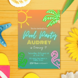 Pool Party Neon Kaart