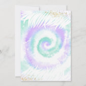 Pool Party of Birthday Paars Tie Dye Pool Kaart (Achterkant)