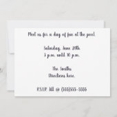 Pool Party-ondereeuws Retro-trainingspakken Kaart (Achterkant)