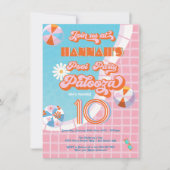 Pool Party Palooza Hippie Birthday Kaart (Voorkant)