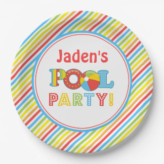 Pool Party Paper-Borden, Pool Party Decor Papieren Bordje