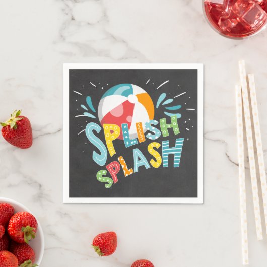 Pool Party Papier Servetten Verjaardag Splish Spla (Insitu)