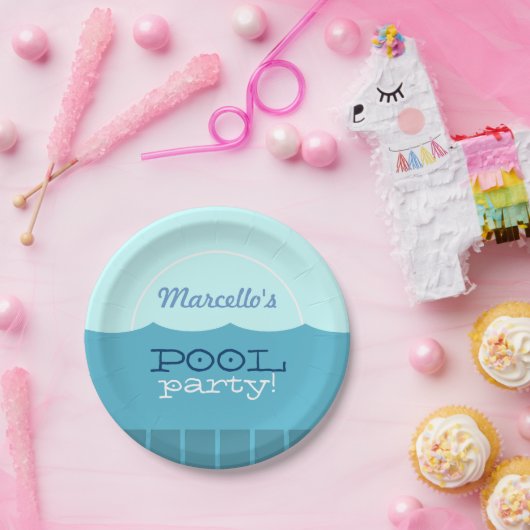 Pool Party Papieren Bordje (Feest)