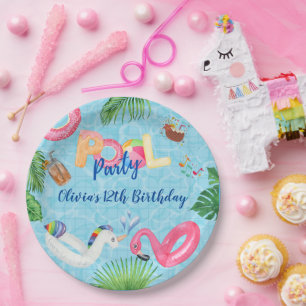 Pool Party Papieren Bordje