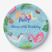 Pool Party Papieren Bordje (Voorkant)