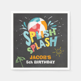 Pool party Papieren servetten Verjaardag Splish Sp