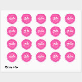 Pool Party Pink Doll Ronde Sticker (Vel)