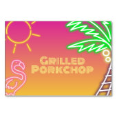 Pool Party Pink Yellow Food Label Kaart (Voorkant)