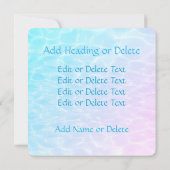 Pool Party pool Birthday Party Beach Party Modern Kaart (Achterkant)