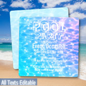 Pool Party pool Birthday Party Beach Party Modern Kaart