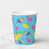 Pool Party Pool Floats Patroontje Gepersonaliseerd Papieren Bekers (Links)
