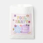 Pool Party Preppy Varsity Patch Verjaardagsfeestje Bedankzakje (Voorkant)