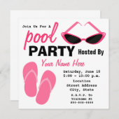 Pool Party - Retro Cat Eye - Zonnebrillen & Teensl Kaart (Voorkant / Achterkant)