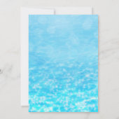 POOL PARTY Rode Verjaardag Typografie Zwemuitnodig Kaart (Achterkant)