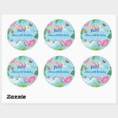 Pool Party Ronde Sticker (Vel)