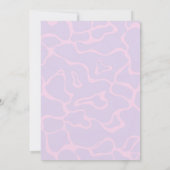 Pool Party Roze bewerkbare verjaardagsuitnodiging Kaart (Achterkant)