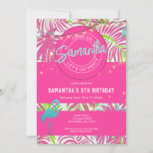 Pool Party Roze Strand Kaart (Voorkant)