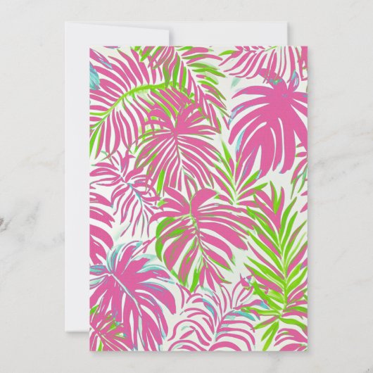 Pool Party Roze Strand Kaart (Achterkant)