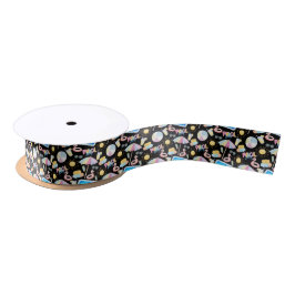 Pool Party Satin Ribbon in Black Satijnen Lint