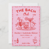 Pool Party Schattigee Cocktail Bachelorette Party Kaart (Voorkant)