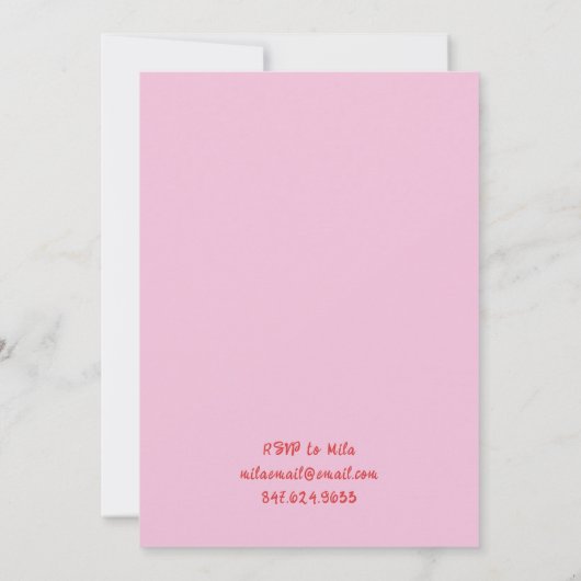 Pool Party Schattigee Cocktail Bachelorette Party  Kaart (Achterkant)