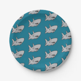 Pool Party Shark Birthday Paper Borden Papieren Bordje