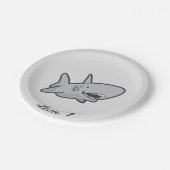 Pool Party Shark Paper Borden Papieren Bordje (Gekanteld)