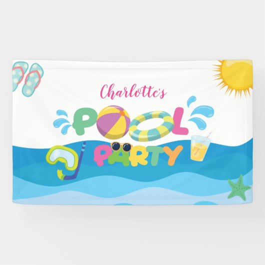 Pool Party Spandoek (Horizontaal)