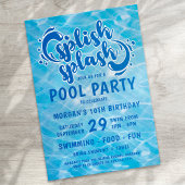 Pool Party Splish Splash Birthday Kaart