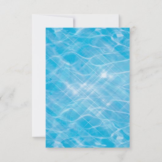 Pool Party Splish Splash Birthday Kaart (Achterkant)