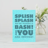 Pool Party Splish Splash Invitation Kaart (Staand voorkant)