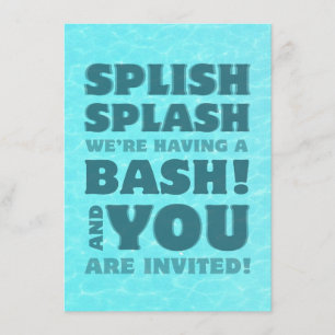 Pool Party Splish Splash Invitation Kaart