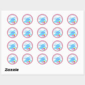 Pool Party-stickers Ronde Sticker (Vel)