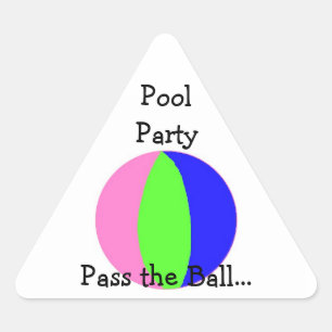 Pool Party - Strandbal Sticker