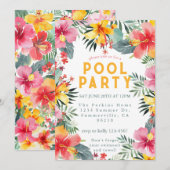 Pool Party Summer BBQ  Kaart (Voorkant / Achterkant)