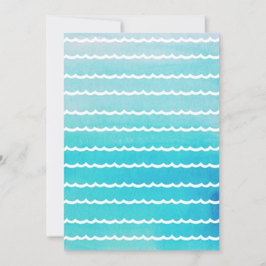 Pool Party Summer Girl Birthday Invitation Save The Date (Achterkant)