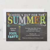 Pool Party Summer Invitation-School uit Kaart (Voorkant)